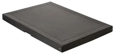 Image de Boîte de rangement noire, format A2, 62 x 44 x 4 cm, avec couvercle, en carton avec rivets
