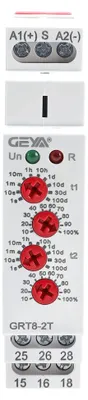 Timerrelais, 16 A, 2 Relaiskontakte, AC/DC12-240 V
