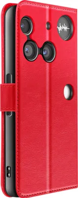 Produktbild von Mayaxess, Portemonnaie-Etui Nothing Phone 3 mit Handschlaufe + Stand, Rot