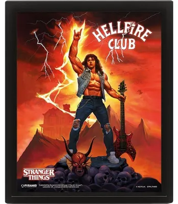 Produktbild von Stranger Things 4 3D-Effekt Poster Hellfire Tribute