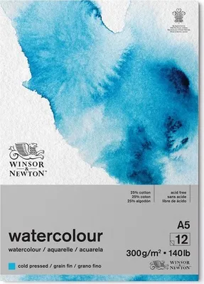 Obrázok produktu pre WINSOR & NEWTON Akvarelová podložka, A5 12 listov