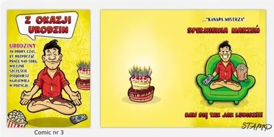 Produktbild von Comic-Block B6 + Umschlag, Motiv Nr. 03 „Geburtstag“ – Stamp