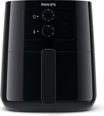 Produktbild von Philips Essential Compact Airfryer Heißluftfriteuse, 0.8 kg, 12 Funktionen, energieffizient, Schwarz (HD9200/90)