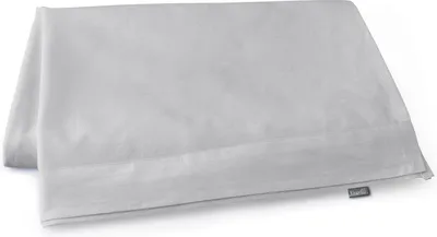 Produktbild von Eleganzzz Bettlaken Perkal-Baumwolle – Grau  – 150x250  – kühl & glatt – ohne Gummizug