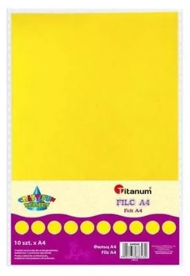 Produktbild von Zitronengelber Filz. A4, 2 mm, 200 g. 10 Stück
