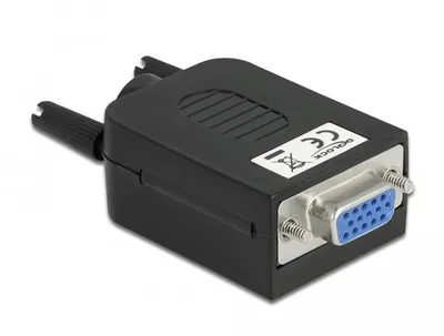 Produktbild von DeLOCK 66259, VGA, 10 Pin Terminalblock, Schwarz, Blau, Kunststoff, 26/18, 34,4 mm, 51,8 mm