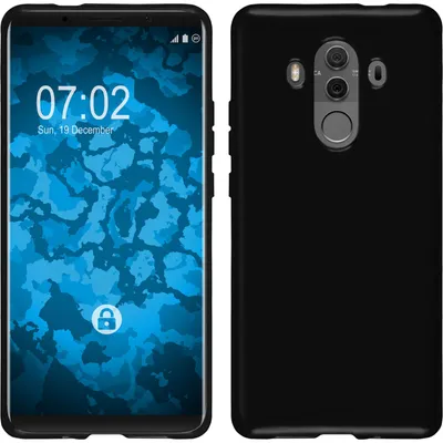 Produktbild von PhoneNatic Case kompatibel mit Huawei Mate 10 Pro - schwarz Silikon Hülle Cover