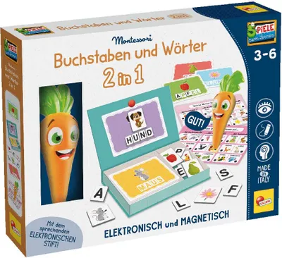 Obrázok produktu pre Lisciani Montessori Carotina - Písmená a slová 2 v 1