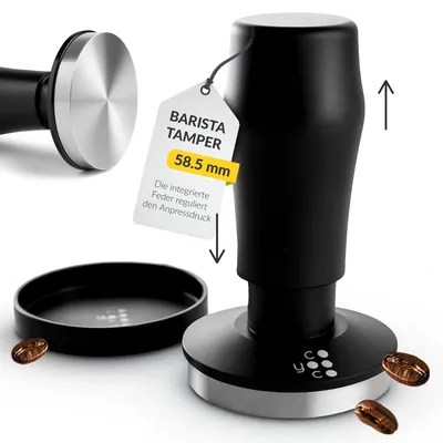 Tamper 58,5 mm mit Federdruck – Barista-Zubehör für gleichmäßigen Druck