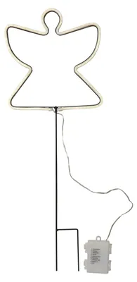 Produktbild von Outdoor Stableuchte ,Neonangel' mit Engel, Batteriebetrieb, Timer, weißes Licht, H 65cm