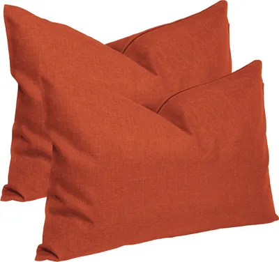 Produktbild von Kissenbezug 2er Set terracotta 40x60 cm Struktur Leinenoptik Kissenhülle Deko Kissen