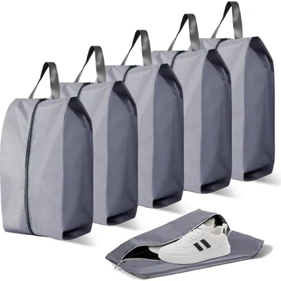 Productafbeelding van Schoenentas Schoenenzak Reisschoenentas - 42 x 24 x 18 cm - Grijs - 5 stuks