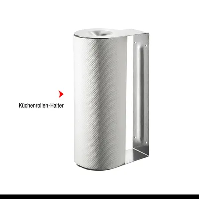 Produktbild von Gefu Küchenrollenhalter, Edelstahl, mit Abreißkante, für Stand-, Wand- oder Unterschrankmontage, formschön, inkl. Befestigungsmaterial