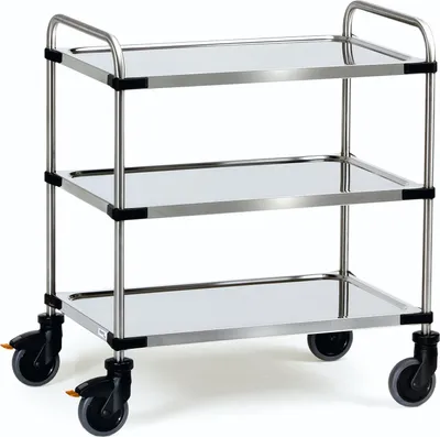 Produktbild von fetra Edelstahlwagen, Ladefläche 1000 x 500 mm, 3 Böden