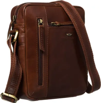 Obrázek produktu pro Peterson pánská crossbody taška z přírodní kůže hnědá 21x17 cm