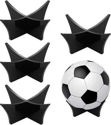 Produktbild von Acryl Hallenfußball- und Volleyballeinstellungen - 4 Stück schwarz