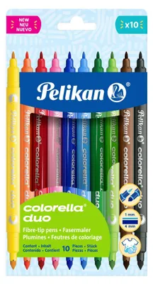 Obrázok produktu pre Fibrové fixky „Colorella-Duo“ v balení po 10 kusoch