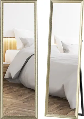 Produktbild von HOMCOM Ganzkörperspiegel 160 x 50 cm Rechteckig Standspiegel mit Metalloptik