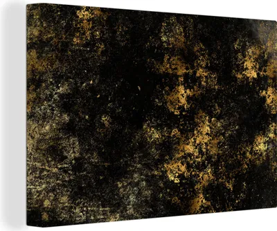 Zdjęcie produktu dla OneMillionCanvasses® - Obrazy na płótnie - 140x90 cm, złoty - czarny - Abstrakcja, dekoracja ścienna - Zdjęcie na płótnie - Obraz na drewnianej ramie