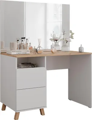 Produktbild von Schminktisch Vicco Karen Weiß/Artisan 110 cm mit Spiegel, Model 56528