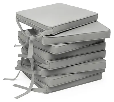 Image de Lot de 8 coussins d'assise Beautissu Loft SK, gris clair, 45 x 40 x 5 cm