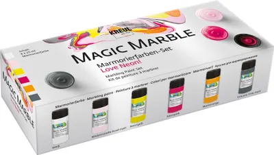 Produktbild von KREUL 73614 KREUL Marmorierfarbe "Magic Marble", zestaw Love Neon!