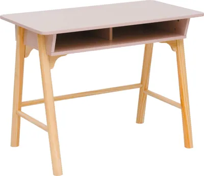 Zdjęcie produktu dla Rebecca Mobili biurko dziecięce Badal 70x90x50 MDF sosna różowy brązowy
