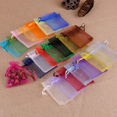 Image de INF Sachets en organza, paquets de 100, orange