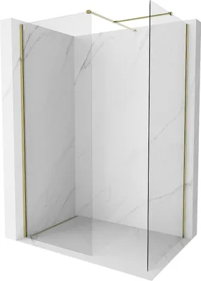 Image de Mexen Kioto-X paroi de douche Walk-in 120 x 120 cm, transparent 10 mm, doré - 800-120-202-50-00-120-X