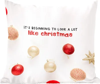 Produktbild von MuchoWow® Zierkissen Sofakissen Wohnzimmer Dekokissen 45x45 cm Weihnachten - Zitat - Weihnachtskugeln - Schlafpolster - Polster für das Sofa