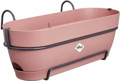 Produktbild von elho® Vibia campana Pflanzkasten Puderrosa 50 cm mit Halter allin1 - Kunststoff