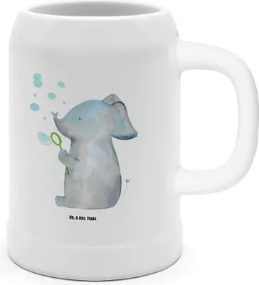 Produktbild von Mr. & Mrs. Panda Krug Elefant Seifenblasen - Weiß - Geschenk, Humpen, Bier, Steinkrug, Heimat, Liebesspruch, Liebe, Bierhumpen, Elefanten, Gute Laune, Seidel