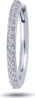 Produktbild von Diamant Herren Creole Brillant-Schliff in 14 karat Weißgold