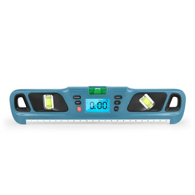 Zdjęcie produktu dla Cyfrowy kątomierz z wyświetlaczem LCD, magnetyczna poziomica wykonana ze stali nierdzewnej, wielofunkcyjny przyrząd do pomiaru kąta, obsługuje pomiar kąta bezwzględnego i względnego z funkcją przechowywania danych i przełączania jednostek