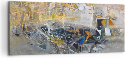Produktbild von Bild auf Leinwand - Leinwandbild - Abstraktion modern - 120x50cm - Wand Bild - Wanddeko - Leinwanddruck - Bilder - Kunstdruck - Wanddekoration - Leinwand bilder - Wandkunst - AB120x50-4001