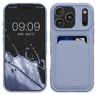 Produktbild von kwmobile Handyhülle für Apple iPhone 17 Pro Hülle mit Kartenfach - TPU Case - Kabelloses Laden - Schutzhülle Cover in Lavendel