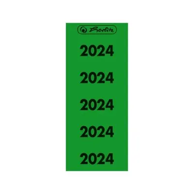 Image de herlitz Étiquette de contenu de classeur Année 2024 vert 50 pièces