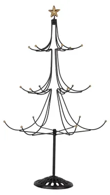 Zdjęcie produktu dla Clayre & Eef Dekoracja świąteczna figurka choinka Ø 41x71 cm czarny metal