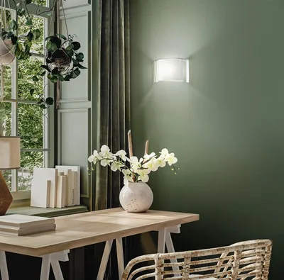 Produktbild von Wandleuchte Metall Glas E27 18 cm hoch Weiß länglich Modern