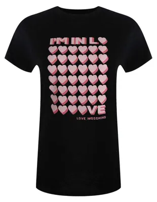 Produktbild von Love Moschino - "I´m So In Love" T-Shirt für Damen, Alltag SY4126 (XL) (Schwarz)
