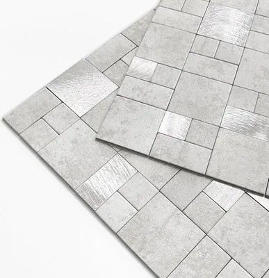 Produktbild von Grau Selbstklebendes Küchenhinterwand-Mosaik-Set (5 Blätter)