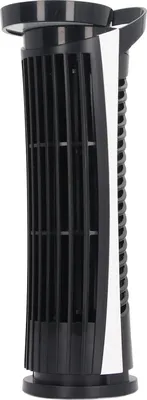 Image de Ventilateur de tour 90 degrés oscillant avec 2 vitesses Ventilateur de pied léger sans pale 34dB silencieux USB 2.0 pour l'intérieur Chambre à coucher Noir