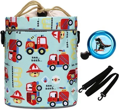 Immagine prodotto di Borsa da bicicletta per bambini con tracolla, per bambine e bambini; borsa da manubrio per bambini con cestino anteriore
