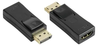 Produktbild von Good Connections Adapter Displayport Stecker an HDMI Buchse - 24K vergoldete Kontakte - schwarz