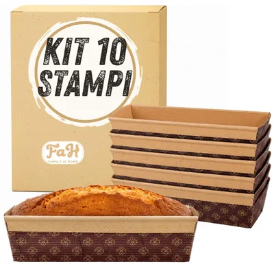 Plumcake-Formen 10 Stück, 24 cm, Papier, hitzebeständig bis 220 °C