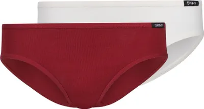 Immagine prodotto di Slip da bambina SKINY, confezione da 2 - Slip Rio, slip bikini, pantaloni, cotone elasticizzato rosso/bianco 152