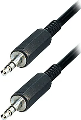 Produktbild von Transmedia Verbindungskabel; Klinkenstecker 3,5 mm stereo -  Klinkenstecker 3,5 mm stereo, 5,0 m, A 51-5