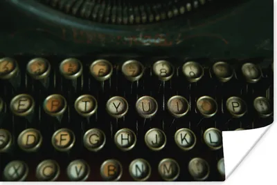 Produktbild von MuchoWow® Poster Schreibmaschine - Vintage - Tastatur 120x80 cm - Bilder
