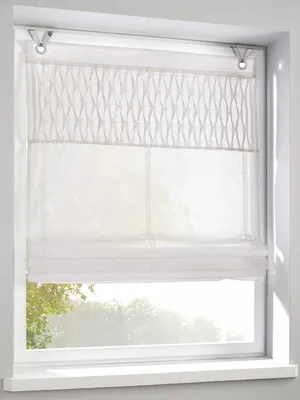 Produktbild von Kutti Raffrollo Ösenrollo Tuck Weiss 45 * 140 cm