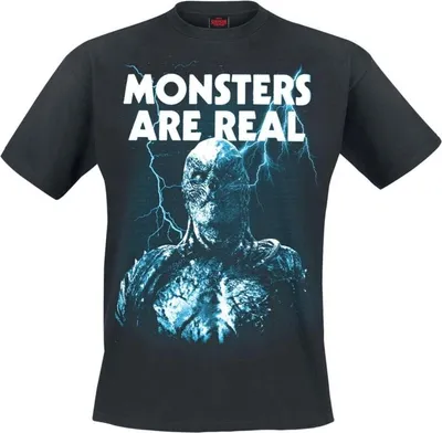 Produktbild von Stranger Things T-Shirt Herren Monsters Are Real schwarz S